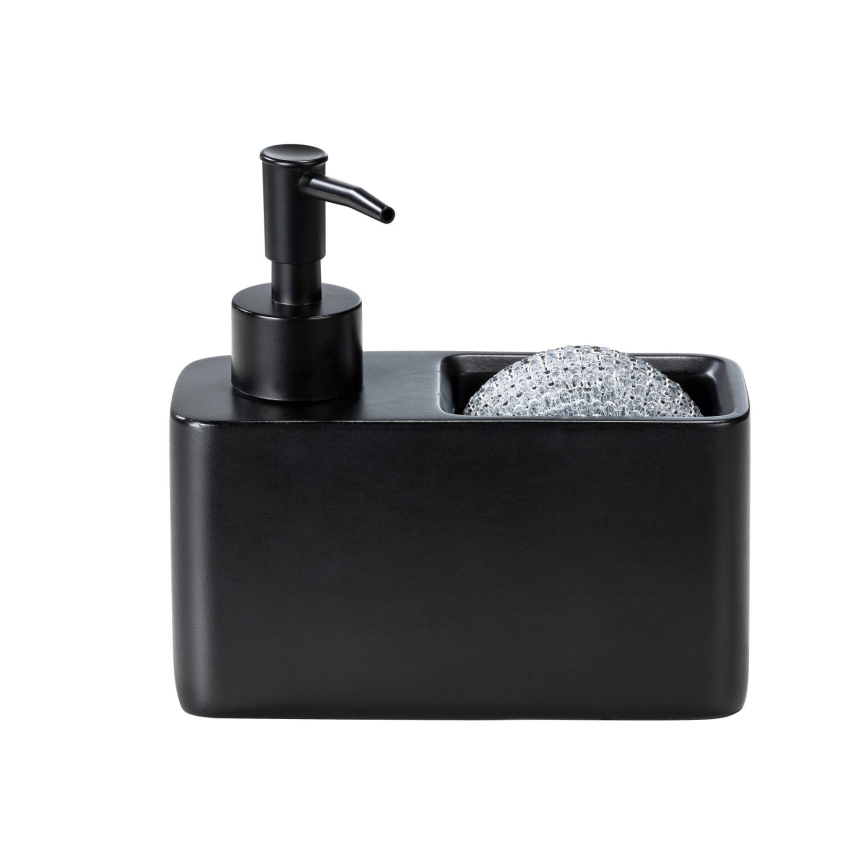 WENKO 55076100 - Šķidro ziepju dozators BLACK OUTDOOR KITCHEN 14,5x14,3 cm melns