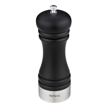 WENKO 55082100-Sāls dzirnaviņas MELNĀ ĀRA VIRTUVE 5x17,5 cm sudraba/melna/balta