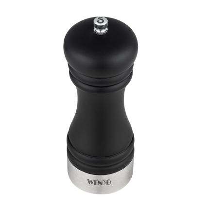 WENKO 55082100-Sāls dzirnaviņas MELNĀ ĀRA VIRTUVE 5x17,5 cm sudraba/melna/balta