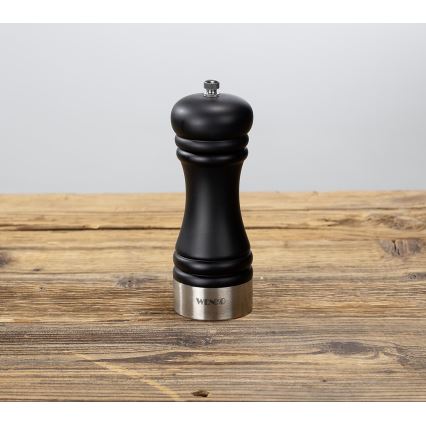 WENKO 55082100-Sāls dzirnaviņas MELNĀ ĀRA VIRTUVE 5x17,5 cm sudraba/melna/balta