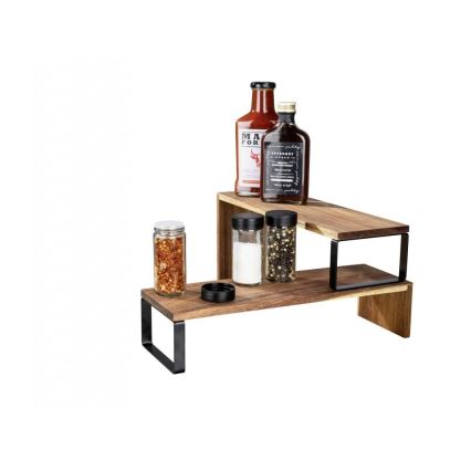 WENKO 55097100-plaukts BLACK OUTDOOR KITCHEN 36x16 cm brūns/melns