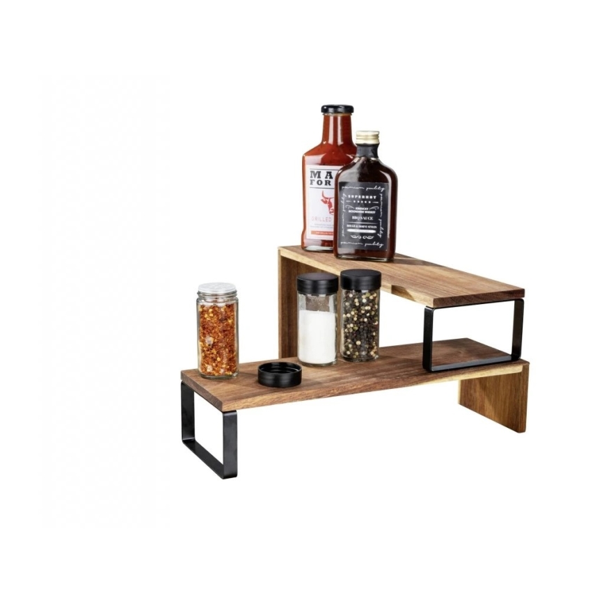 WENKO 55097100-plaukts BLACK OUTDOOR KITCHEN 36x16 cm brūns/melns