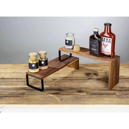 WENKO 55097100-plaukts BLACK OUTDOOR KITCHEN 36x16 cm brūns/melns