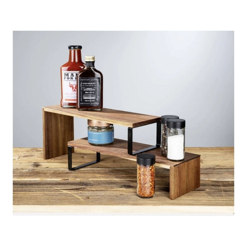 WENKO 55097100-plaukts BLACK OUTDOOR KITCHEN 36x16 cm brūns/melns