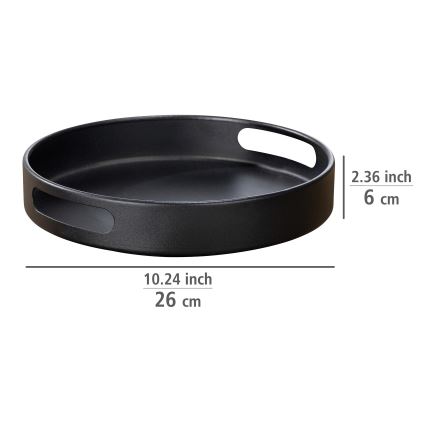 WENKO 55098100 - Melna paplāte BLACK OUTDOOR KITCHEN, 26 x 6 cm