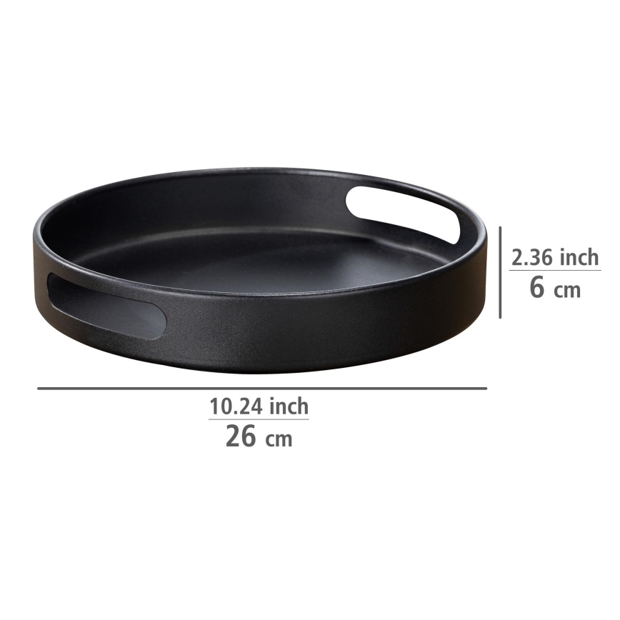 WENKO 55098100 - Melna paplāte BLACK OUTDOOR KITCHEN, 26 x 6 cm
