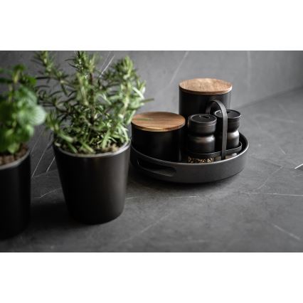 WENKO 55098100 - Melna paplāte BLACK OUTDOOR KITCHEN, 26 x 6 cm