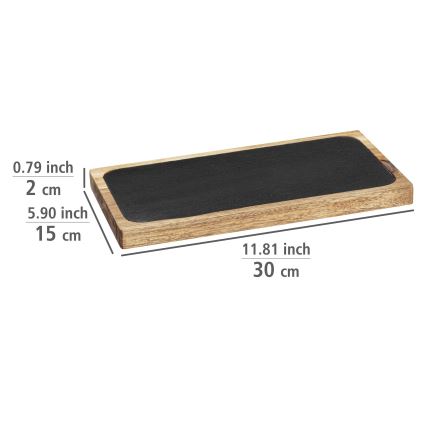 WENKO 55103100 - Griešanas dēlītis BLACK OUTDOOR KITCHEN 30x15 cm brūns/pelēks