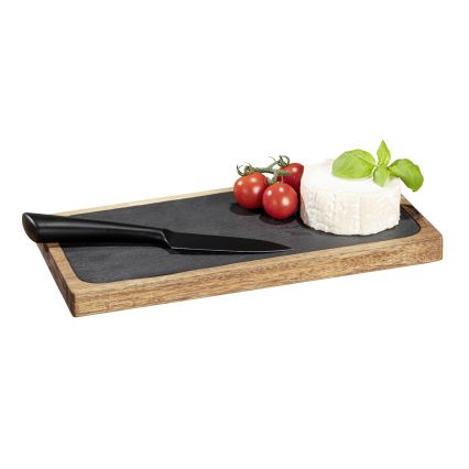 WENKO 55103100 - Griešanas dēlītis BLACK OUTDOOR KITCHEN 30x15 cm brūns/pelēks