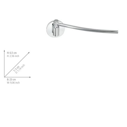 WENKO 5639100 - Papīra dvieļu turētājs TURBO-LOC KÜCHE 23x6,5 cm no nerūsējošā tērauda/sudraba