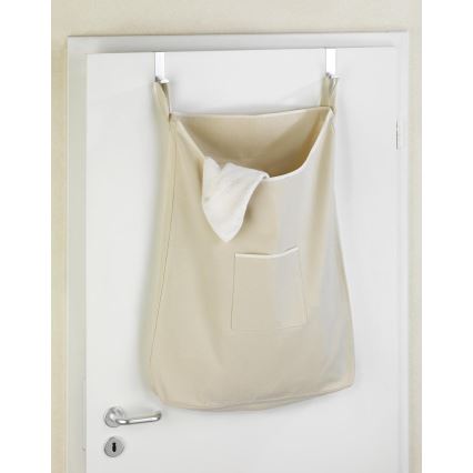 WENKO 62107100 - Veļas grozs CANGURO 52x81 cm bēšs/sudraba