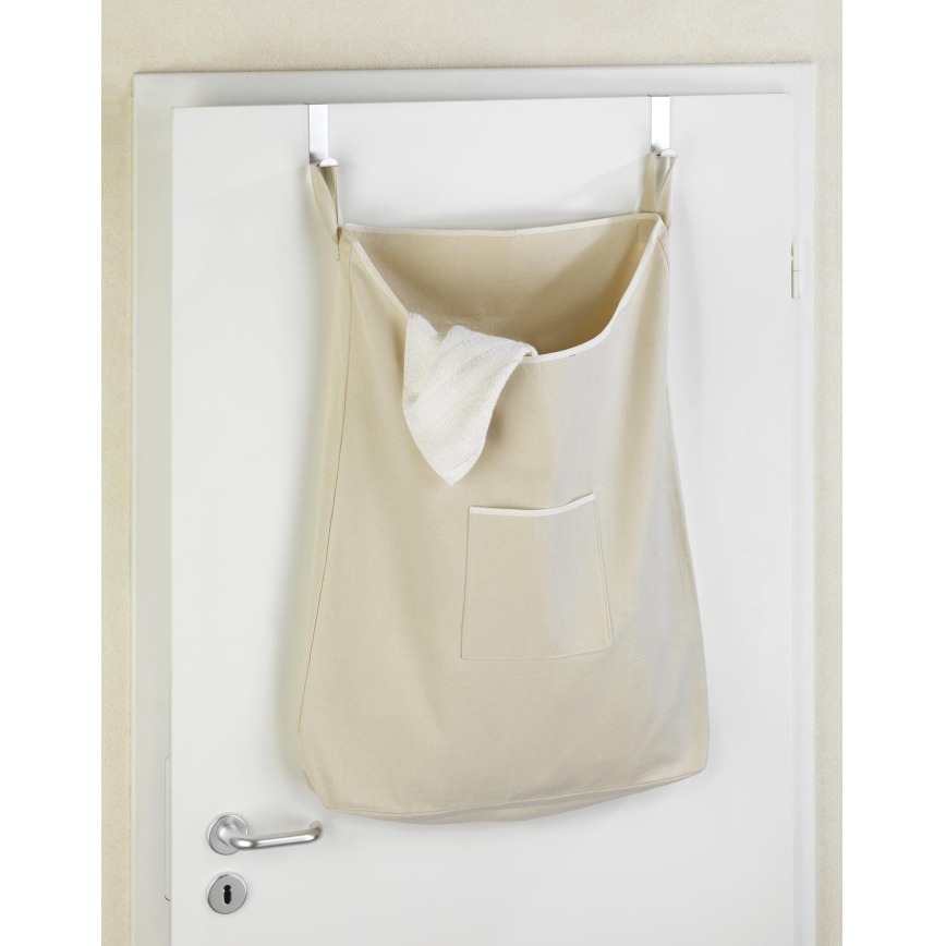 WENKO 62107100 - Veļas grozs CANGURO 52x81 cm bēšs/sudraba
