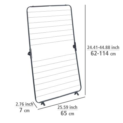 WENKO 63003100 - veļas žāvētājs CHAMPION 65x114 cm melns