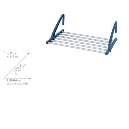 WENKO 63005800 - Veļas žāvētājs 37,5x21 cm, nerūsējošā tērauda/sudraba/zils