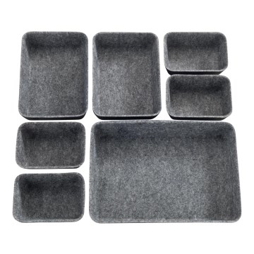 WENKO 64502100 - Atvilktņu organizators FELT 28,5x20 cm pelēks