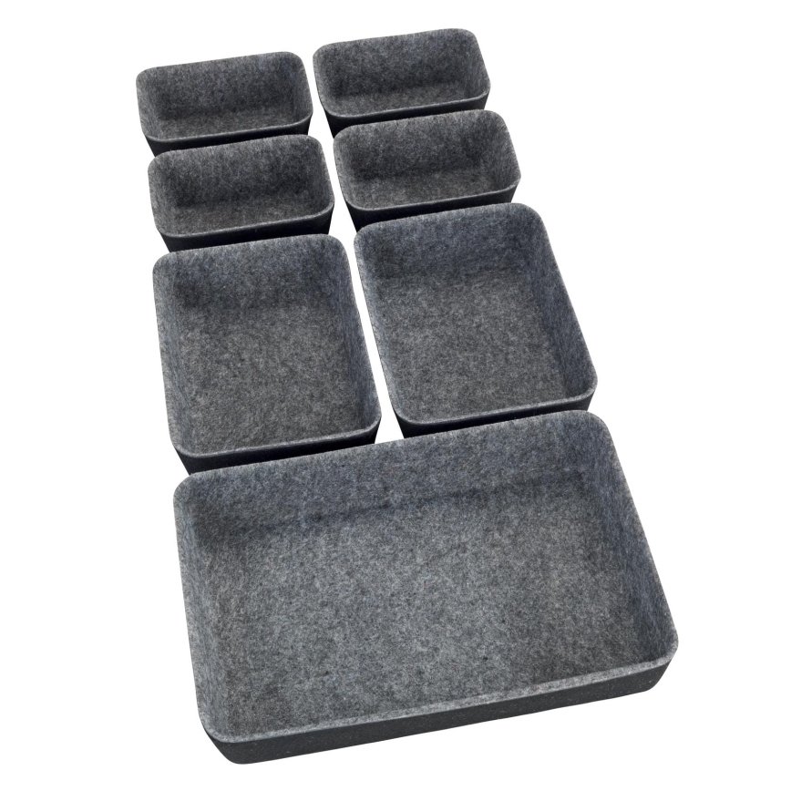 WENKO 64502100 - Atvilktņu organizators FELT 28,5x20 cm pelēks