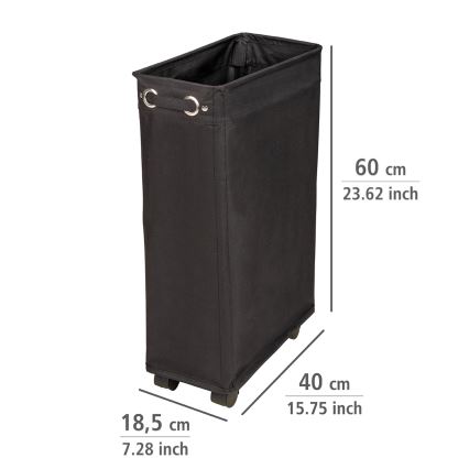 WENKO 69737800 - Veļas grozs CORNO 18,5x60 cm melns