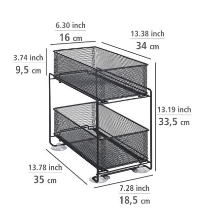 WENKO 69768800 - Kontaktligzdas turētājs GIOMA 35x33,5 cm melns
