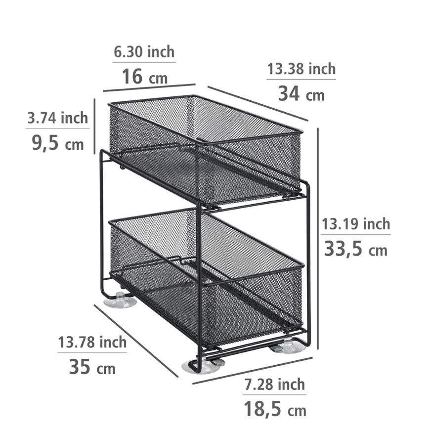 WENKO 69768800 - Kontaktligzdas turētājs GIOMA 35x33,5 cm melns