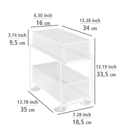 WENKO 69769800 - Turētājs GIOMA 35x33,5 cm balts