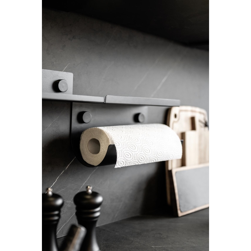 WENKO 71144800 - JET ruļļa turētājs 30x15 cm, melns