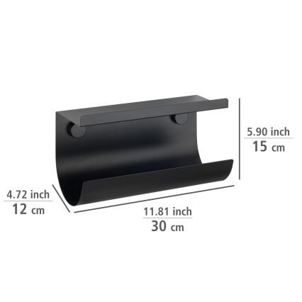 WENKO 71144800 - JET ruļļa turētājs 30x15 cm, melns