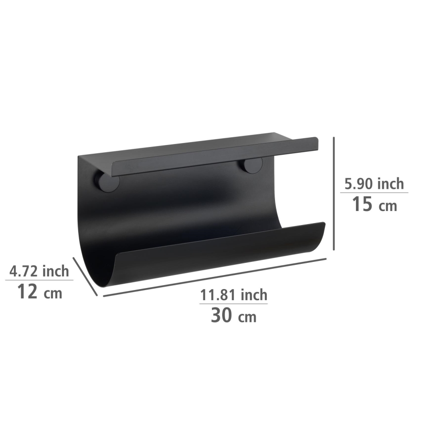 WENKO 71144800 - Rullīša turētājs JET 30x15 cm melns