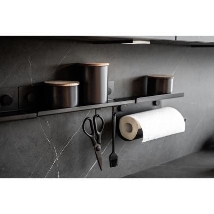WENKO 71144800 - Rullīša turētājs JET 30x15 cm melns