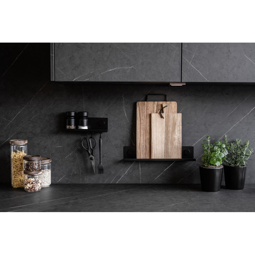 WENKO 71146800 - Garšvielu burciņas JET 40x7,5 cm melnas