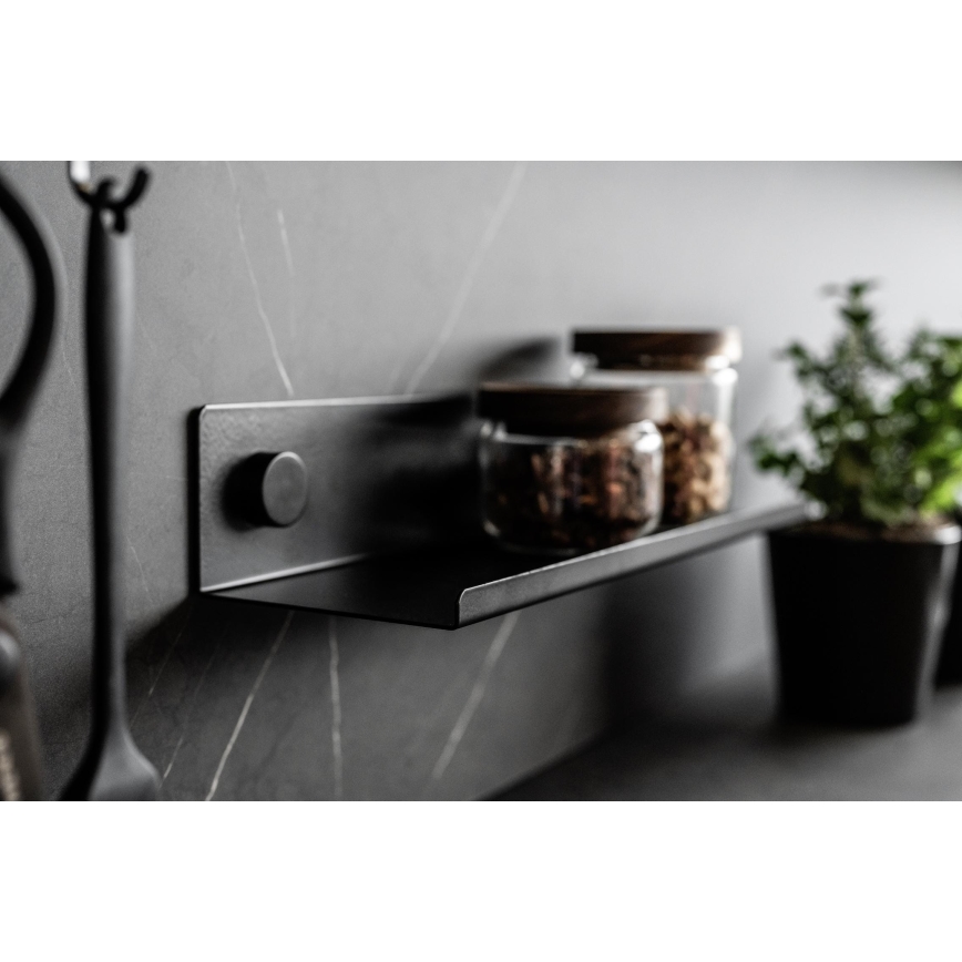 WENKO 71147800 - Plaukts JET 25x7,5 cm melns