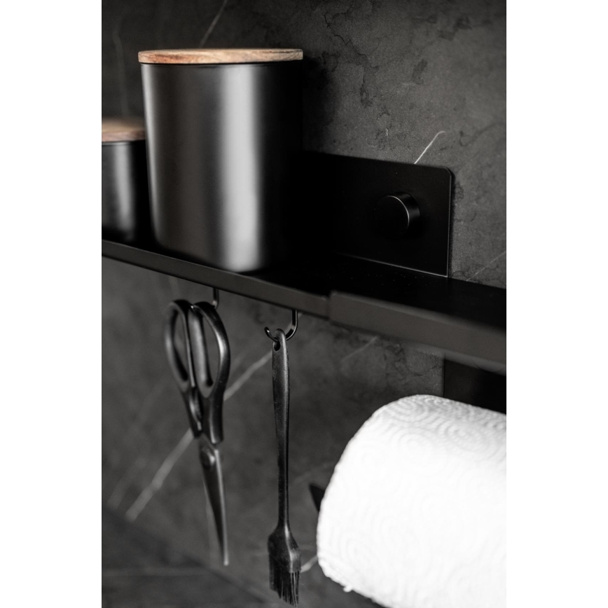 WENKO 71147800 - Plaukts JET 25x7,5 cm melns