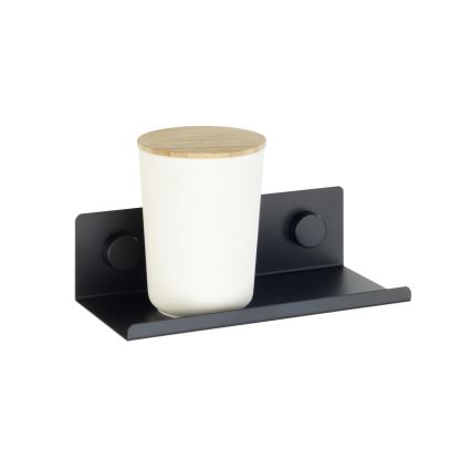 WENKO 71147800 - Plaukts JET 25x7,5 cm melns
