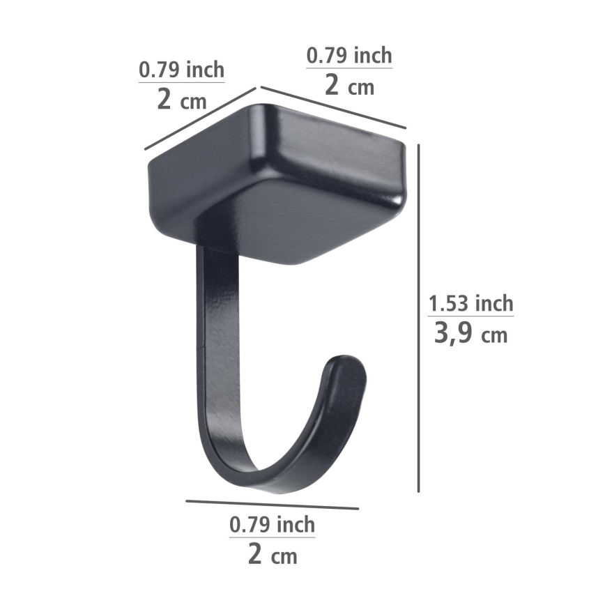 WENKO 71149800 - Āķi JET 2,2x3,9 cm melns/sudrabs