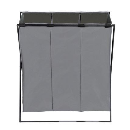 WENKO 71297800 - Veļas grozs TRIO 69x76 cm pelēks/melns