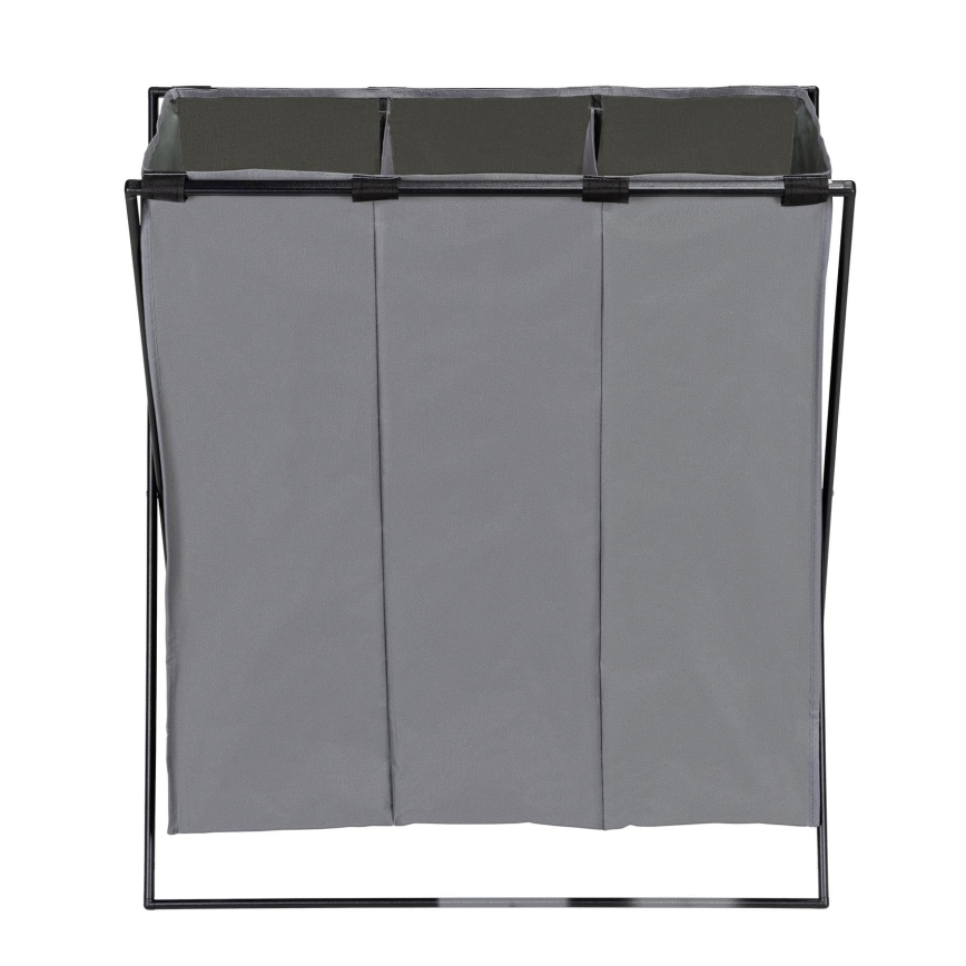 WENKO 71297800 - Veļas grozs TRIO 69x76 cm pelēks/melns