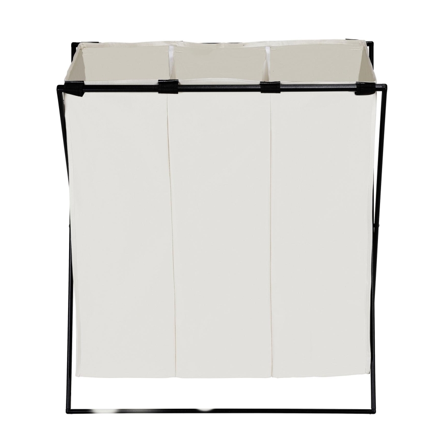 WENKO 71298800 - veļas grozs TRIO 69x76 cm krēmkrāsains/melns