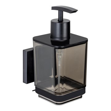 WENKO 71444800 - Šķidro ziepju dozators VACUUM-LOC QUADRO ED 7,5x16 cm melns