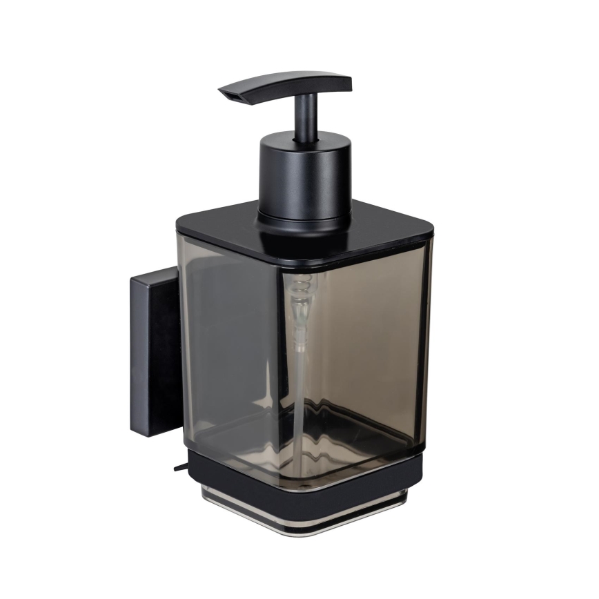 WENKO 71444800 - Šķidro ziepju dozators VACUUM-LOC QUADRO ED 7,5x16 cm melns