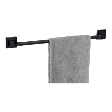 WENKO 71445800 - Dvieļu stienis VACUUM-LOC QUADRO ED 60,5x6 cm melns