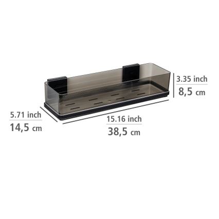 WENKO 71446800 - Plaukts VACUUM-LOC QUADRO ED 38,5x14,5 cm melns