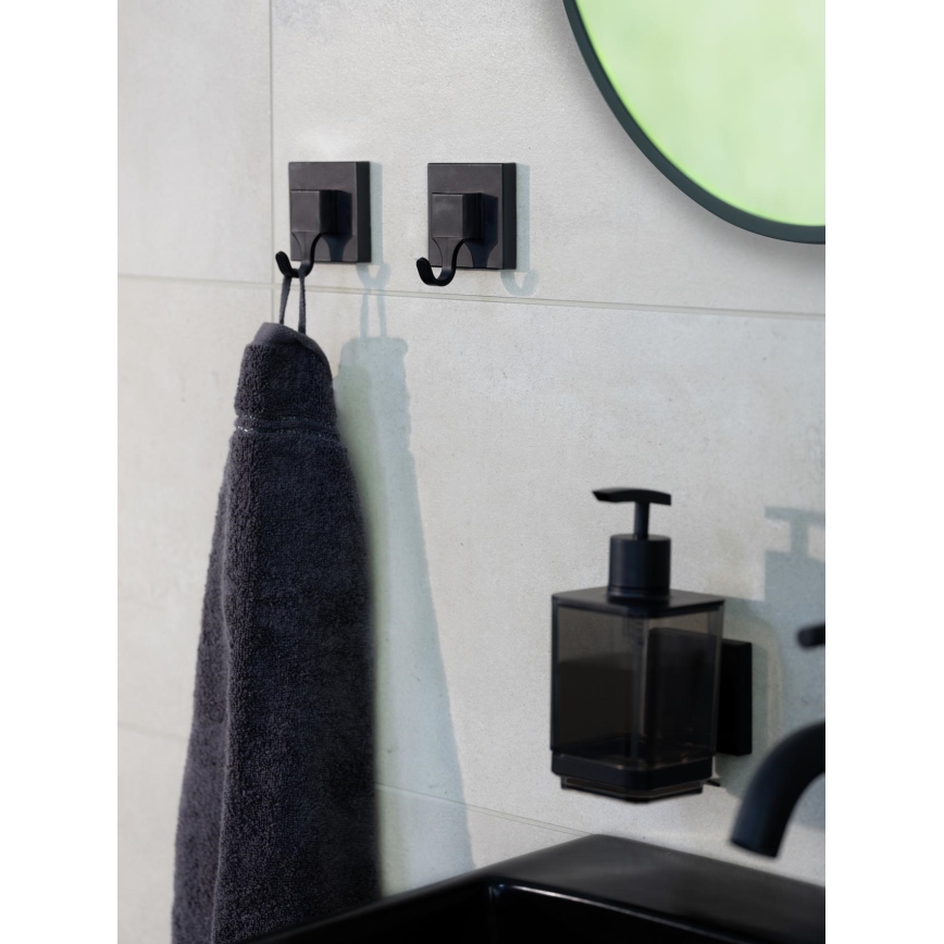 WENKO 71448800 - Āķis VACUUM-LOC QUADRO ED 6x7 cm melns