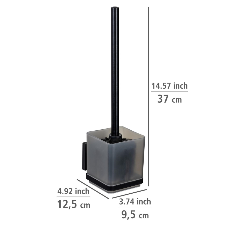 WENKO 71450800 - WC komplekts VACUUM-LOC QUADRO ED 9,5x37 cm melns