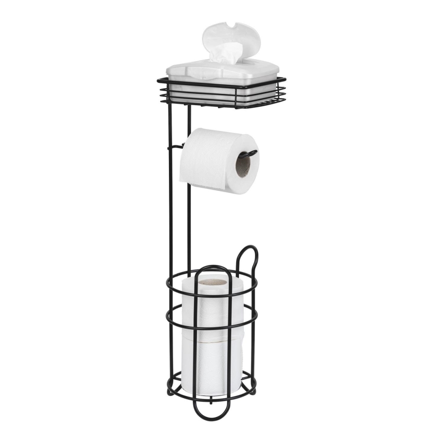 WENKO 71451800 - Tualetes papīra turētājs 16x59 cm melns