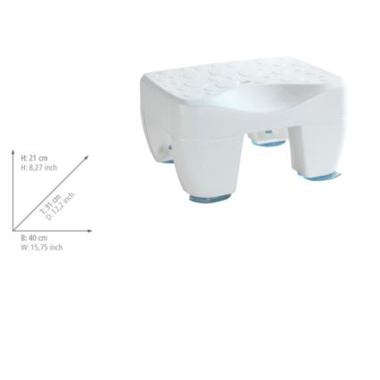 WENKO 73361100-Vannas sēdeklis SECURA 40x31 cm balts/caurspīdīgs