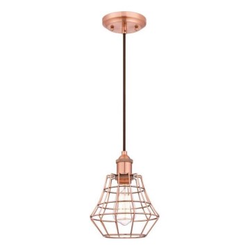 Westinghouse 6105240 - Pakaramā lampa ar kabeli NATHAN 1xE27/60W/230V Ø 19 cm vara krāsas