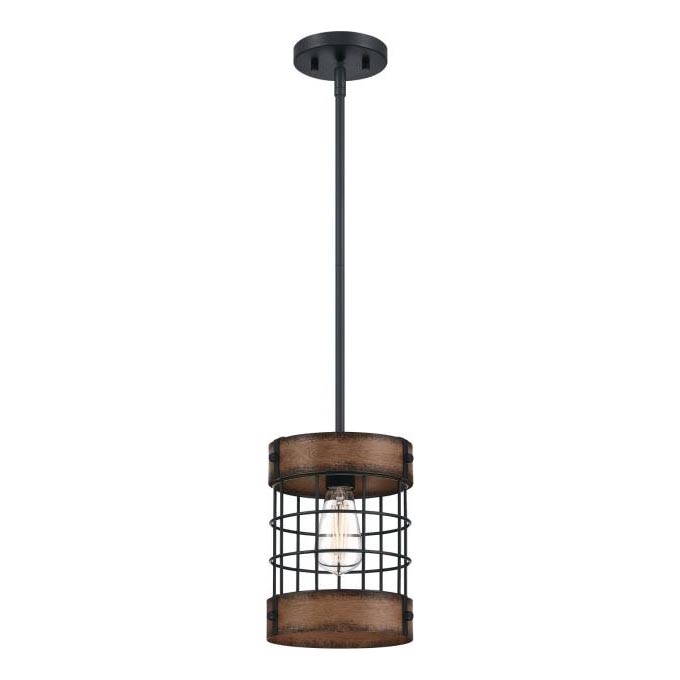 Westinghouse 61179 - Lustra ar auklu LANGSTON 1xE27/60W/230V barnwood