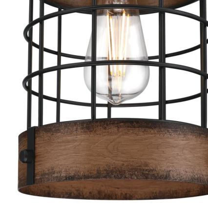 Westinghouse 61179 - Lustra ar auklu LANGSTON 1xE27/60W/230V barnwood