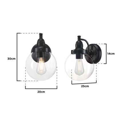 Westinghouse 61239 - Āra sienas lampa EDDYSTONE 1xE27/60W/230V IP44