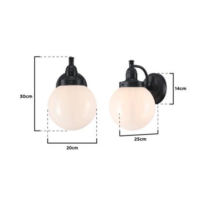Westinghouse 61240 - Āra sienas lampa EDDYSTONE 1xE27/60W/230V IP44