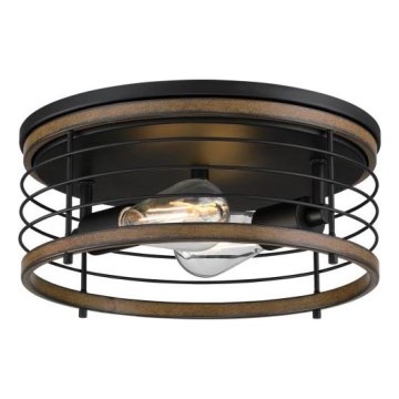 Westinghouse 61250 - Griestu lampa ACKTON 2xE27/60W/230V barnwood